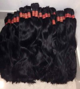 Non remy double drown rabbar band  bulk hair