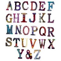 Decorative  Chindi Alphabet Letters