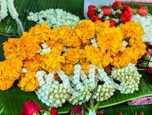 Fresh puja flowers