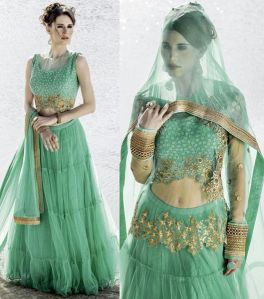 FS1940 Net Embrodary Work Lehenga