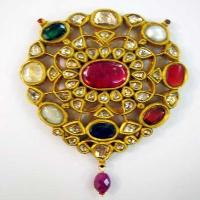 antique kundan pendant