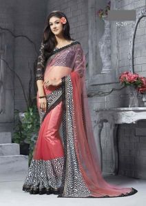 MULTICOLOR DESIGNER DIGITAL PRINTED PARTY WEAR SAREE