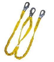 shock absorbing double lanyards