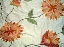 embroidered silk fabric