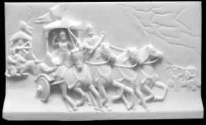 Mahabharat  Rath Carving On Marble Slab