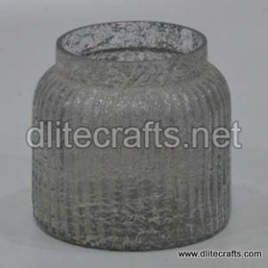 Silver Glass Jar