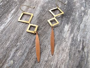 Geometric dangle earrings