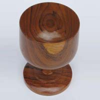 Wooden Wine Chalice Glass