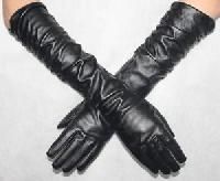 long leather gloves