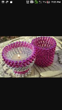 Designer beads candle votive