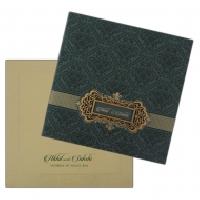 Floral Green Designer Shaddi Card