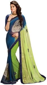 Shonaya Yellow Colour Georgette Embroidered Sarees