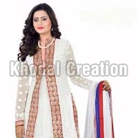 stylish White colored Anarkali Suit