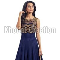 Wonderfull blue colored Anarkali Suit