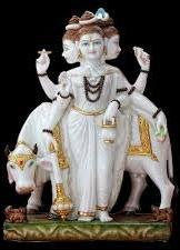 Marble Dattatreya Statue