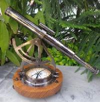 Telescope with brass & compass stand