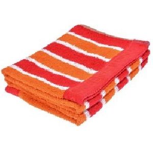 Orange Striped Hand Towels