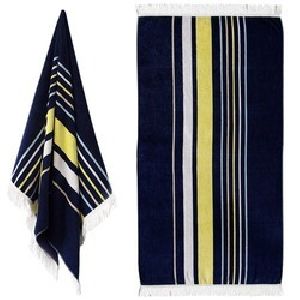 Velour Striped Hand Towels