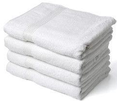 White Cotton Bath Towels