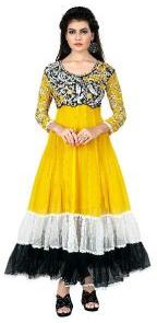 Partywear Unstitched Dress Material With Embroidered Work MFD-1