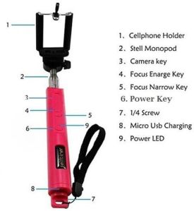 F-EYE Monopod Bluetooth Selfie Stick