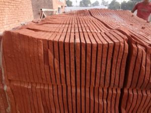 red sandstone tile