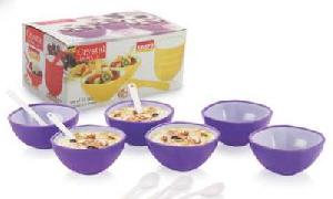 Crystal Ice Cream Bowl Set