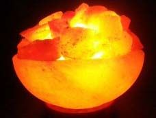 Himalayan Crystal Fire Bowl Salt Lamp