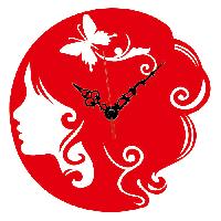 Butterfly Lady Designer Wall Clock -LaserCraftStore