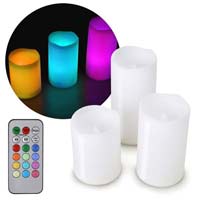 3 Piece LED Candle Stand With Remote