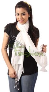 Womens Off White Viscose Shawls