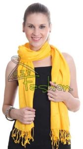 Womens Yellow Viscose Shawls