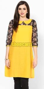 kurti net black