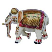 Marble Painted Elephant (8 inch)
