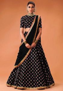 Black bhagalpuri lehenga choli