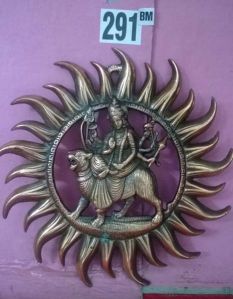 Gunmetal Durga Mata Wall Hangings