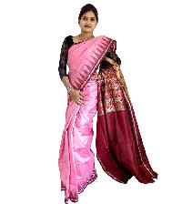 Pink Sambalpuri Bomkai Saree