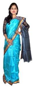 Sky Tussar Silk Saree