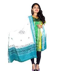 White Sambalpuri Dupatta