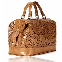 Womens Laser Cut Leather Bag