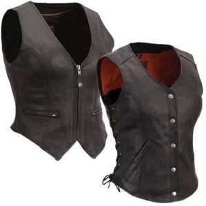 Womens Leather Waistcoat