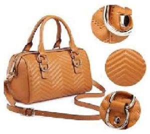 Womens Quilted Leather Duffle Bag