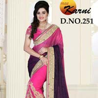 net fancy saree