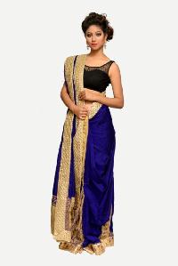 Royal Blue Handloom Saree