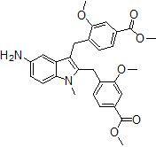 Dimethyl 4,4'-((5-amino-1-methyl-1H-indole-2,3-diyl)bis(methylene))bis(3-methoxybenzoate)