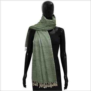 Green Assam Slik Stole (90x220)