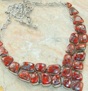 Sterling Silver gemstone Jungle Necklace