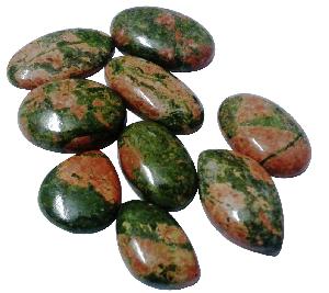 Unakite Gemstone Cabochons 01