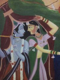 lord krishna radha painting