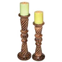 Wooden Candle Holders